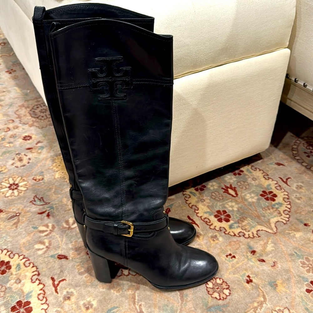 Tory Burch Black Leather Boots